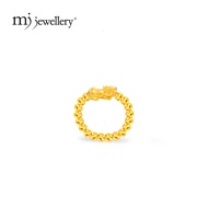 MJ Jewellery 999.9 Pure Gold Pixiu with 375 Gold Beads Ring C601
