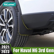 For Haval H6 3rd Gen 2021 2022 2023 GT DHT-PHEV Car Mud Flaps No Drill Mudguards Front Rear Fender G