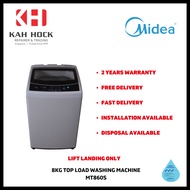 MIDEA MT860S 8KG TOP LOAD WASHING MACHINE - 2 YEARS MANUFACTURER WARRANTY + FREE DELIVERY