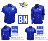 Baju Kemeja Korporat Barisan Nasional Warna Royal Blue (LOGO BN (DACING) LOGO BN (TULISAN) FC899G PE