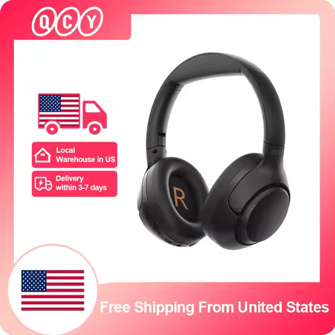 QCY H3 ANC Wireless Headphones 43dB Hybrid Active Noise Cancellation Headset Bluetooth 5.4 Hi-Res Au
