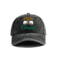 2025 Chang Beer Baseball Cap Distressed Hats Cap Men Retro Outdoor Summer Adjustable Chang Beer Thai