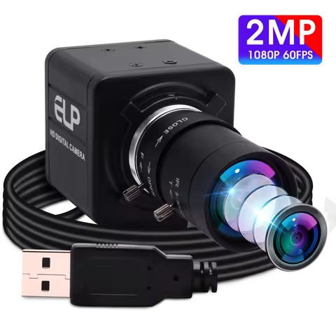 ELP High Speed Camera 260fps 120fps 60fps 1080p 720p Manual Zoom Webcam OV4689 UVC Plug Play PC USB 