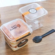 Combo 100 hộp nhựa vuông đựng bánh lạnh bánh mouse Tiramisu HT10-8
