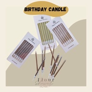 FS 6pcs/Set Happy Birthday Candle Cake Candle Lilin Hari Jadi | Champagne Silver Rose Gold Party Cel