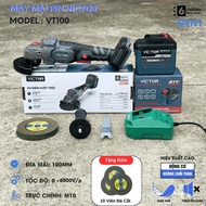 Victor VT 100 Battery Cutting Machine - 10 Cutting Stones Included - Universal Battery Base - Anti-S