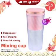 "Local warranty"  Portable Jug Juicer Easy Cleaning Fruit Mixing Cup USB Rechargeable Cup Bottle Waterproof