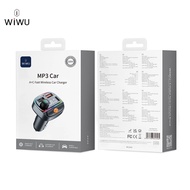 WiWU MP3 Multifunctional Car Charger Wi-QC031 7-Color LED Light 2 USB-C Ports 20W USB-A 18W, 2 Music