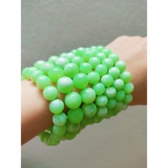 Beautiful, cheap feng shui green round bead bracelet - feng shui bracelet