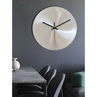 jam dinding jam dinding digital Modern Minimalist Industrial Style Silver Living Room Wall Clock No 