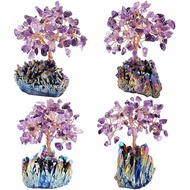 Ready Stock Natural Amethyst Tree Amethyst Cluster Bottom Crystal Tree Fortune Tree Citrine Fortune Tree Gift Box Packaging