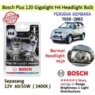 Kembara 1998-2002 Normal H/L~ 2 Pcs/1 Pair 3400K 12V H4 BOSCH Plus 120 Gigalight Mentol Lampu Depan 