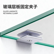 Zinc Alloy Glass Fixing Clip Glass Laminate Clip Semicircle Square Bracket Single Double Sides 90 De