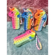 Pencil Case unicorn pop it fidget sensory toy