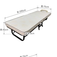 เตียงนอนพับได้ เตียงพับ folding bed  เตียงเสริมพับได้ พร้อมฟูกรองนอน มีล้อ เตียง3ฟุต เตียงเสริม เตีย