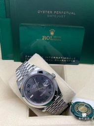 126300全新DATEJUST系列126300 GREY ROM JUB羅馬灰色錶面41mm紀念型機械手錶
