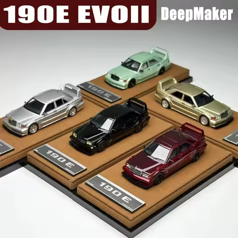 DeepMaker 1/64 190E EVOII in Stock Resin Motor Vehicle Diecast Models Car Toys Collection Gifts