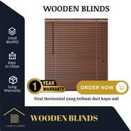 KAYU Wooden Blinds Wooden Blinds - Horizontal 100% Sharp Point Wood Blinds/Modern Blinds - Classic Wooden Blinds Folding Blinds
