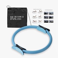 Premium Pilates Ring Fitness Circle - Lightweight Durable Foam Padded Handles, Flexible Resistance E