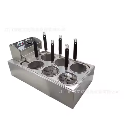 Commercial Electric Noodle Cooker 6 Hole Countertop Malatang Oden Cooking Machine Stainless Steel No