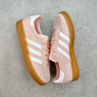 Adidas trainer gazelle original low casual sports German style training sneakers pink and white (men