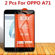 2 Pcs OPPO A71 a71 21D Full Glue Full Coverage Tempered Glass Screen Protector