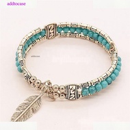 ATC Silver Feather Bangle Wen Gypsy Turquoise Vintage Bohemian Bracelet