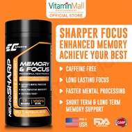 Neuro Sharp Brain Booster Memory & Nootropics Brain Supplement - Lion Mane, Vitamin B - Brain Focus