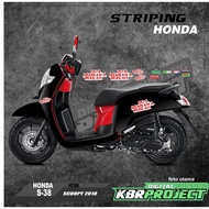 SCOOPY 2018 striping motor HONDA motor sticker variasi Racing