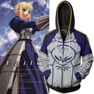 Anime Fate Grand Order FGO Saber Hoodie Cosplay Costume Jacket