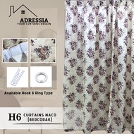 H6 - Langsir Bercorak (10 Corak) / Langsir Rumah / Langsir Tingkap / Langsir Ring Type / Langsir Cot