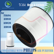 🔥100% แบรนด์แท้🔥สำหรับ แผ่นกรอง ไส้กรองอากาศ Philips air purifier ac0820 ac0810 ac0819 ac0830 HEPA F