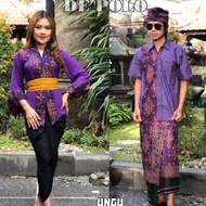 Pakaian Adat Bali Couple Set Kebaya Wanita Set Kemeja Pria