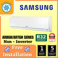 [FREE INSTALLATION] Samsung Aircond R32 S-Essential Non-Inverter (1.0HP - 2.5HP)