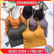 Women U-Shaped Beauty Back Seamless Non-Wired Tube Bra Bralette Lingerie Fitness Gym Singlet Baju Da