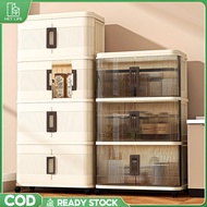 IKEA L40-70 Foldable Storage Box Spliceable Wardrobe Transparent Storage Box With Rollers雙卷門儲物箱