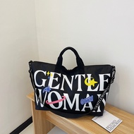 Gentle Woman Large Capacity Travel Fitness Nylon Cloth Bag Bag 2024 New Water Repellent Letter Shoul