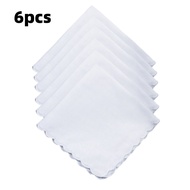 Wedding season 6PCs pure white cotton happy handkerchief to send friends to send mother 29cm/11.4in