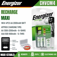 ORIGINAL ENERGIZER RECHARGEABLE POWERPLUS 2000MAH / 700MAH BATTERY 2AA / 4AA / MAXI CHARGER & BATTER