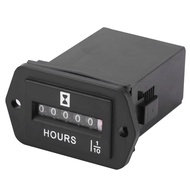 HM002 6 Digits 6V-80V DC Hour Meter Complete Sealed Quartz Timer Counter 0.3W Cars Rectangle Generat