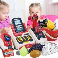 youn Supermarket Cash Register Toy Credit Card Machine toy Playcashier Register For Kids Checkout Co