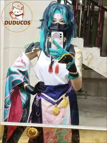 IN STOCK Xiao Cosplay Game Cosplay Genshin Impact DUDU-R Xiao Upgraded Version Costume Xiao Wig Plus