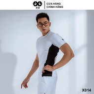 Áo Thun Thể Thao Nam Ngắn Tay Phối Màu Cổ Tròn Basic Trơn - Thương Hiệu X9 Sportswear - X014