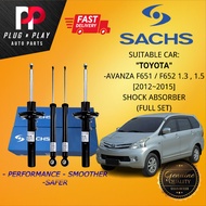 SACHS TOYOTA AVANZA F651 / F652 1.3 , 1.5 (2012~2015) SHOCK ABSORBER FRONT &amp; REAR ORIGINAL IMPORTED