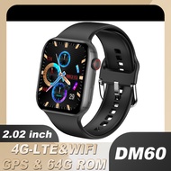 DM60 4G Smart Watch Android8.1 GPS 4GB+64GB Sport 2.02 "IPS Screen 4G LTE Supports SIM Wifi 800mAh Battery Men Women Smartwatch