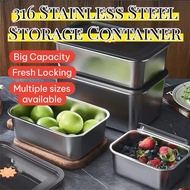 Food Grade 316 Stainless Steel Airtight Storage Container – Leakproof Kitchen Organizer