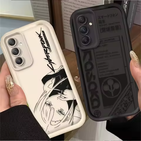 Edgerunners C-Cyberpunks Case For Samsung Galaxy S25 S23 S24 Ultra S22 S21 Plus FE A55 A56 A36 A26 A