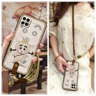 protective Lanyard Phone Case For Samsung Galaxy M12/F12/SM-M127F/F127G/M12FG/A12 4G Shockproof TPU 