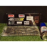 RK 415 132L ORING CHAIN BLACK GOLD LIMITED EDTION FREE CHAIN CLEANER MADE IN JAPAN KLO415 X 132L RAN