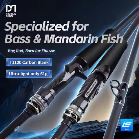 FISHINGFANS JACKDAW L ML M MH Power 5-25g 7-28g Lure WT T1100 Carbon Blank Carbon Reel Seat LS Light